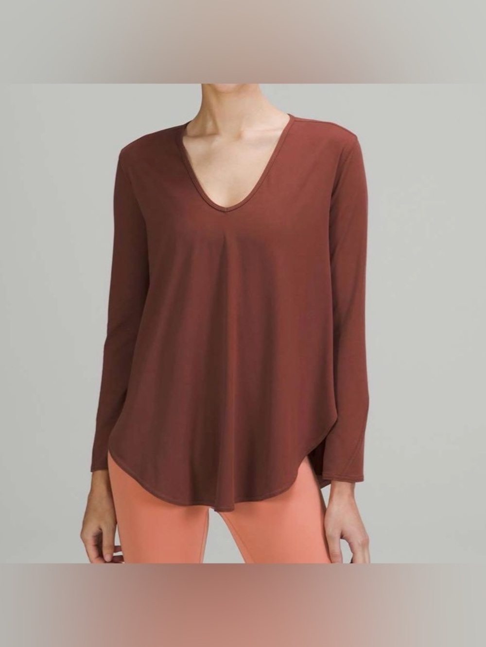 LULULEMON Nulu Relaxed Fit Yoga Long Sleeve Shirt EUC